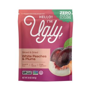 Ugly Fruit Dried White Peaches & Plums 20 oz – No Added Sugar, All-Natural Upcycled Fruit Snack