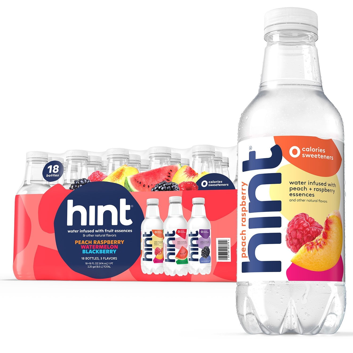 Hint Flavored Water Variety Pack – Sugar Free Fruit Infused Water, 16 fl. oz. Bottles, 18 Pack, No Sweeteners, No Calories - Image 2