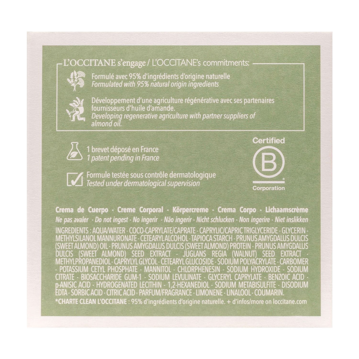 L'Occitane Almond Milk Concentrate Body Cream – Firming & Smoothing Moisturizer with Sweet Almond Oil, 6.9 oz - Image 6